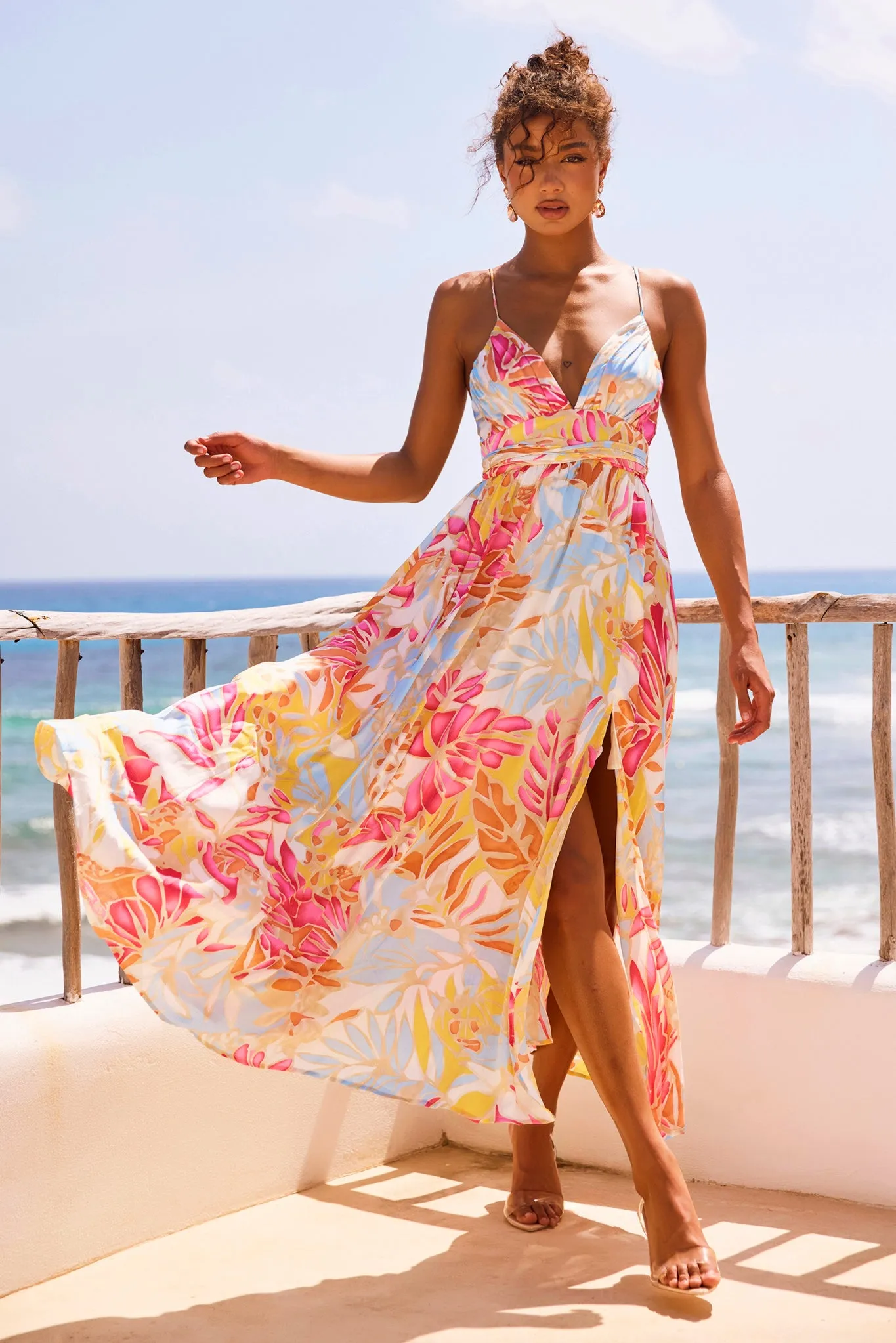 New Fantasy Maxi Dress - Pink Multi