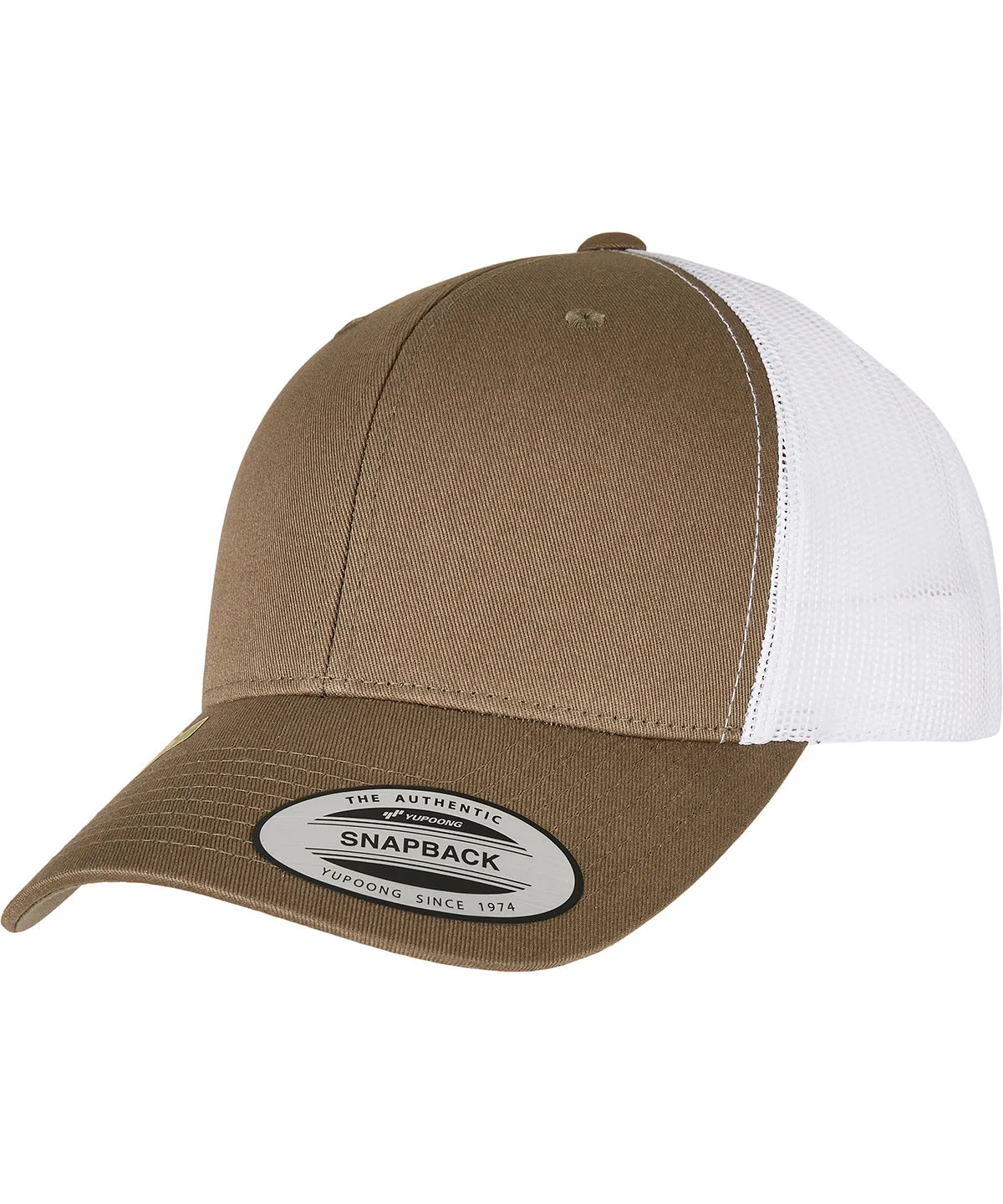 Olive/White - YP classics recycled retro trucker cap 2-tone (6606RT)