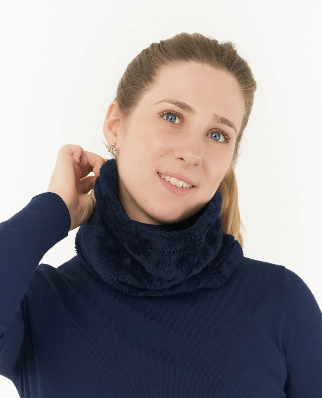 PURE GOLF Suzie Waterproof Lined Snood Navy