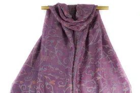 Purple Wild Paisley Pashmina Scarf Bohemian Shawl