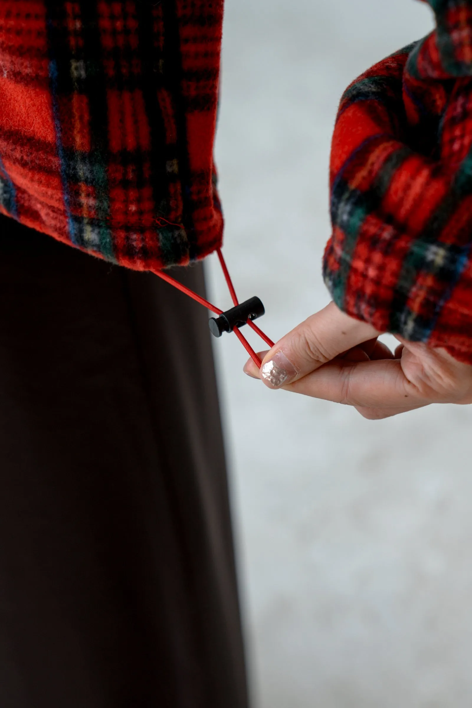 RED CHECKERED FLEECE JUMPER WITH SCARF 🌟BEST BUY🌟