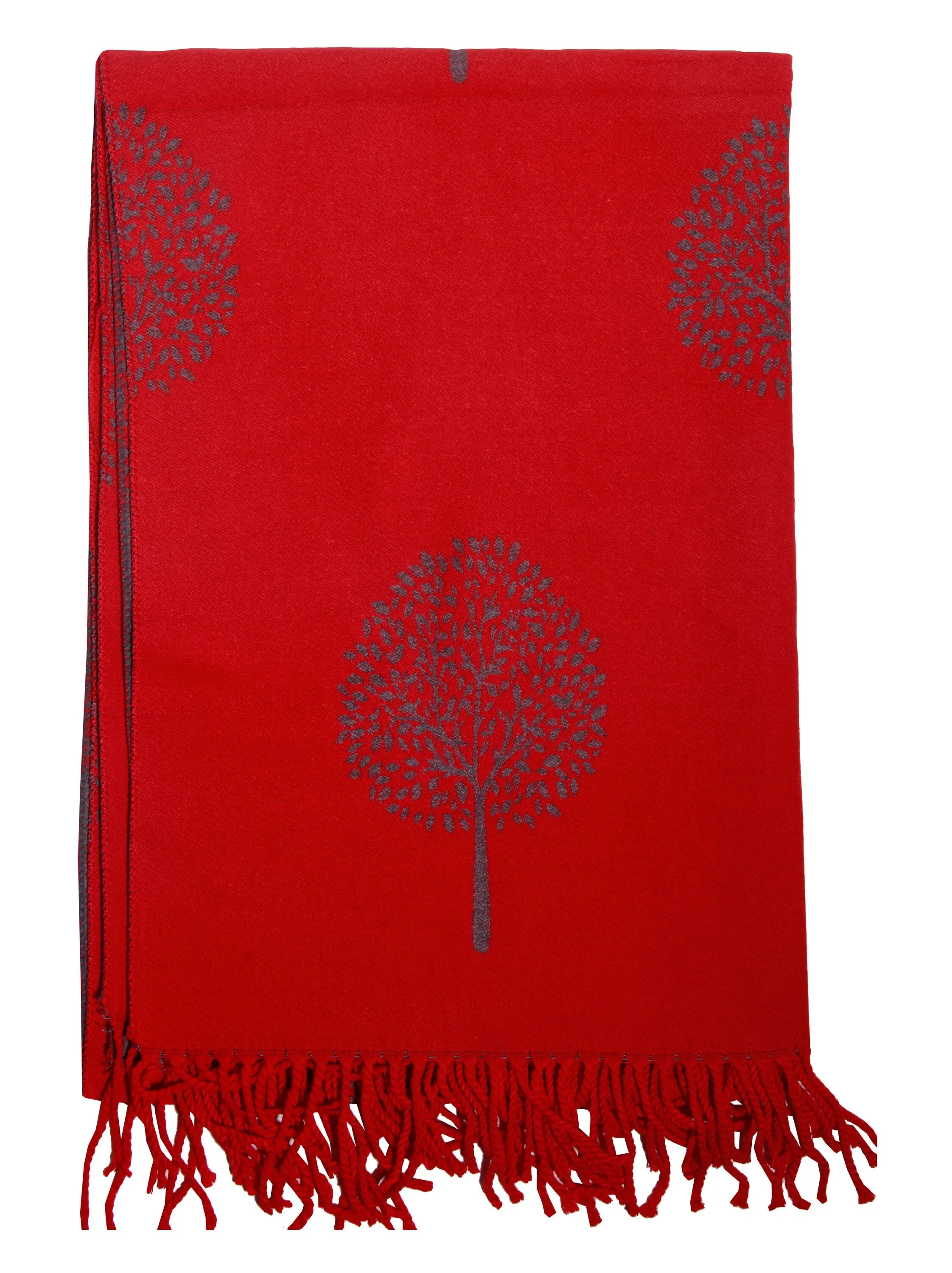 RED GREY colour LUXURY cashmere scarf mulbery tree print reversible super soft winter shawl unisex trending scarf Xmas gift for him and her