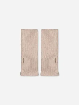 RIBBED HAND WARMERS BEIGE