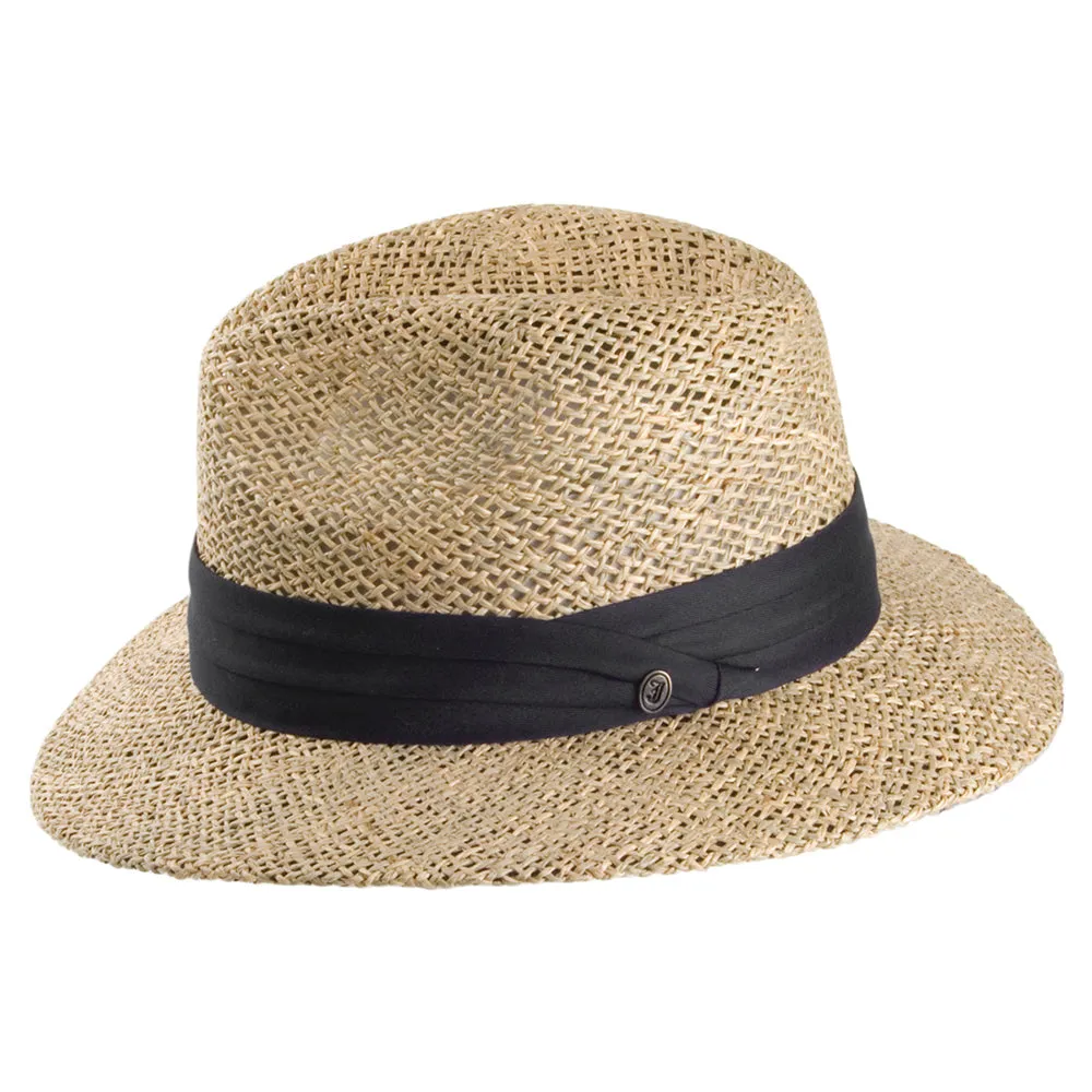 Seagrass Straw Safari Fedora Hat - Natural