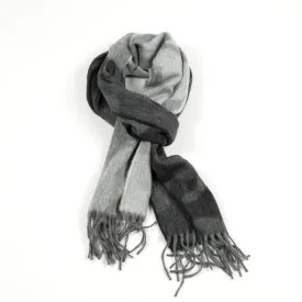 Silver & charcoal lambswool & angora scarf