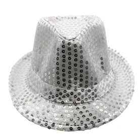 Silver Sequin Fedora (Each)