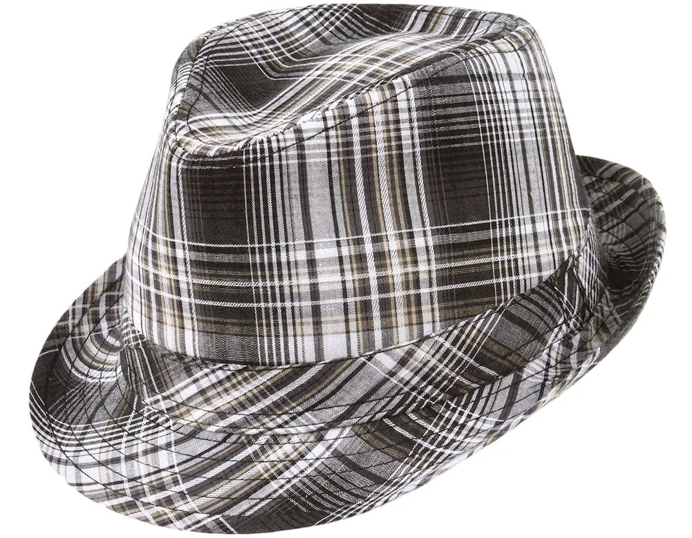 Sloane Cotton Plaid Fedora