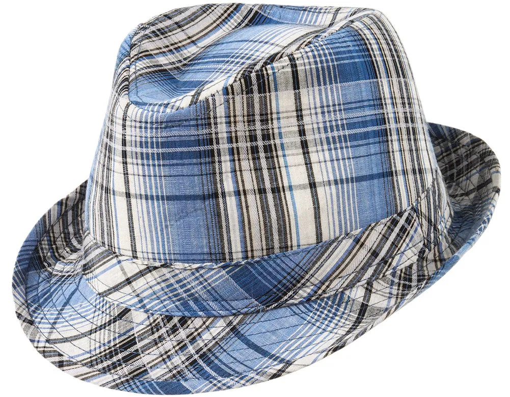 Sloane Cotton Plaid Fedora