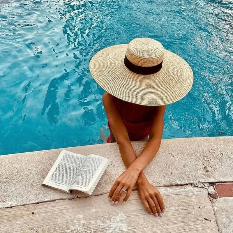 Straw Beach Hat With Big Brim