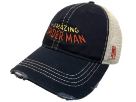 The Amazing Spiderman Marvel Retro Brand Vintage Mesh Distressed Adj. Hat Cap