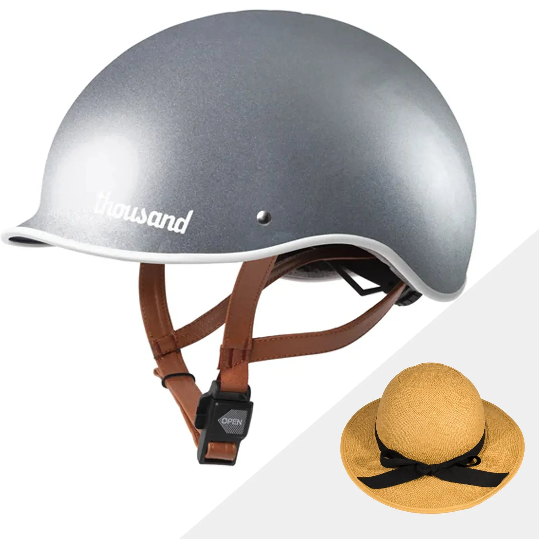 Thousand Helmet   Classic Straw Hat Helmet Cover