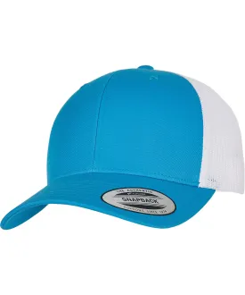 Turquoise/White - Retro trucker 2-tone (6606T)