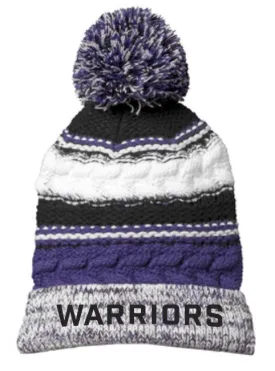 Warriors Lacrosse Pom Pom Team Beanie