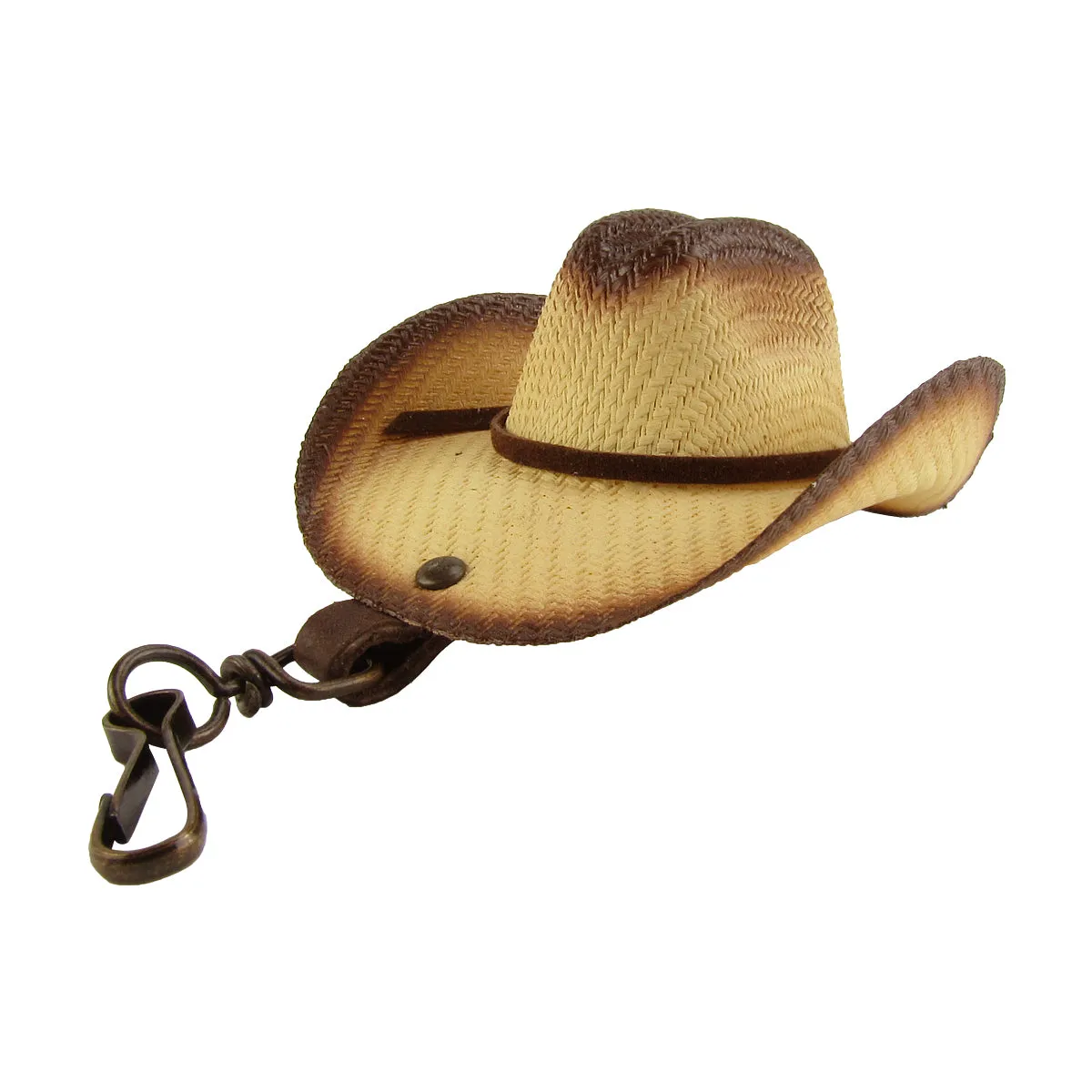 Western Straw Hat Key Chain Keyring Fashion Purse Charm/Wedding Favor