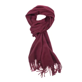 Wine lambswool & angora scarf