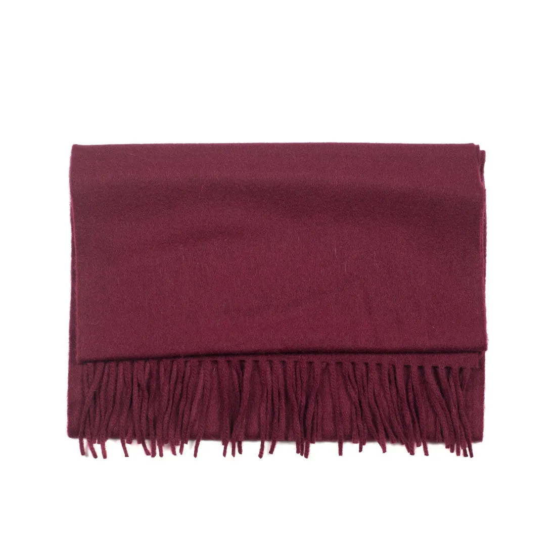 Wine lambswool & angora scarf