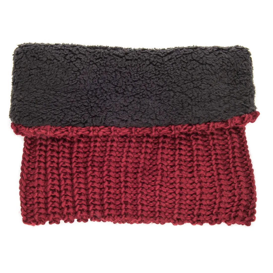 Women's Fleece-Lined Urban Snood Scarf - Burgundy