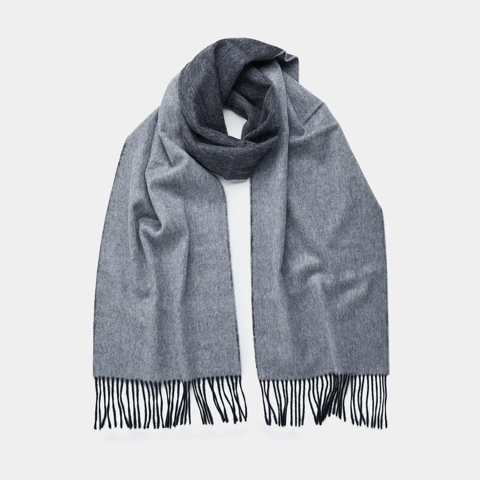 Wool Scarf in Silver/Black