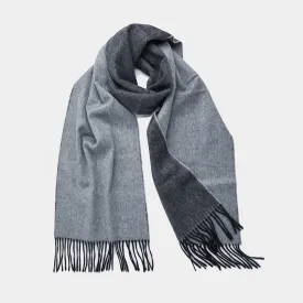 Wool Scarf in Silver/Black